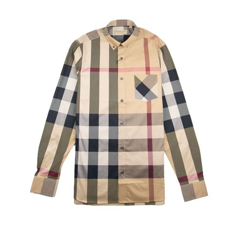 Burberry Thornaby Long Sleeve Shirt Camel 